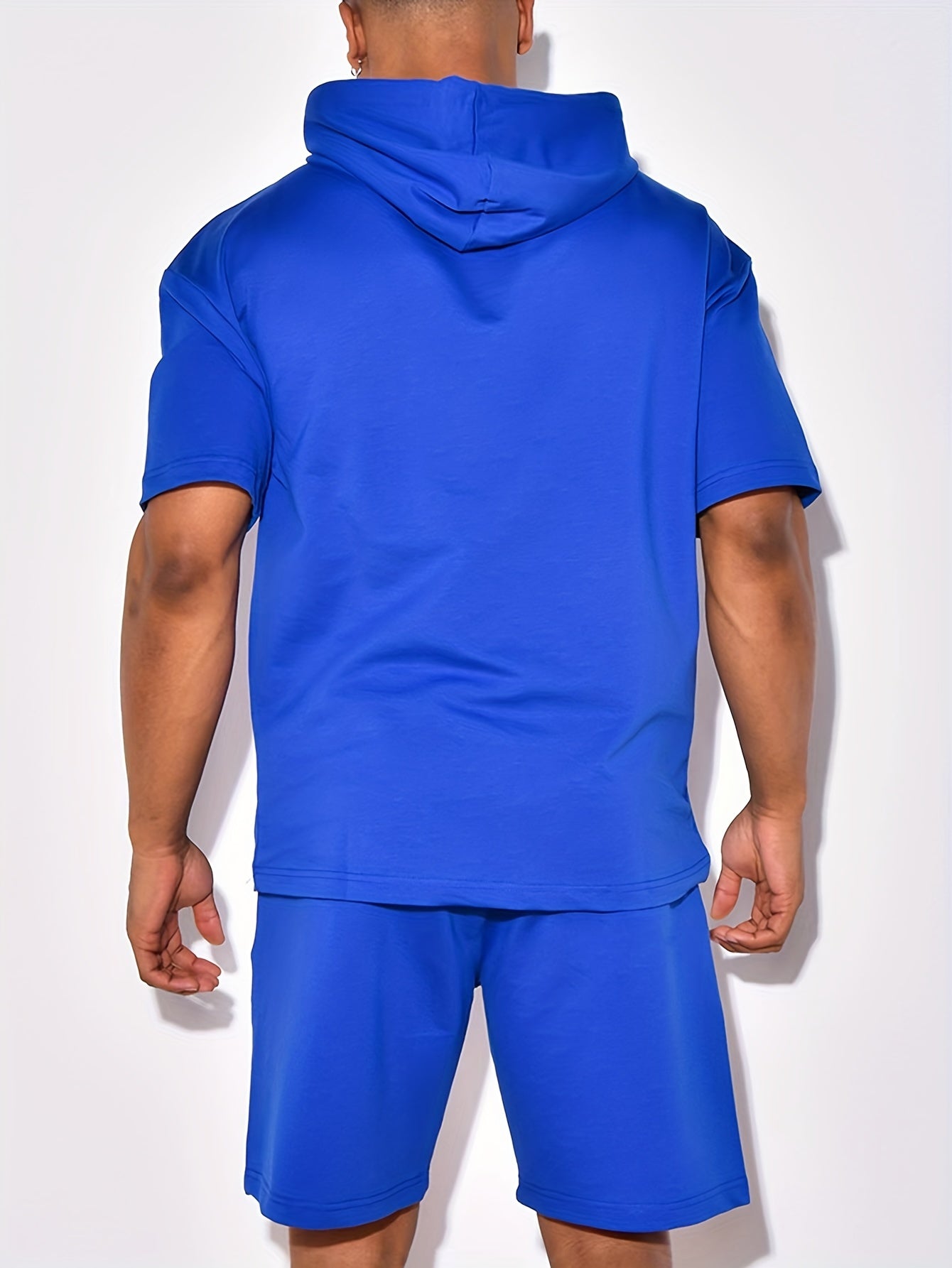 Men's 2pc Hoodie Sweatshirt And Shorts Set Spring Summer