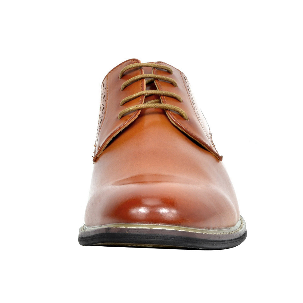 Bruno Marc Mens Wide Solid Dress Shoes With Rubber Sole
