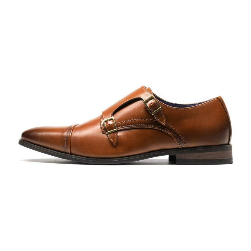 BRUNO MARC Mens Dress Loafers Slip On Monk Strap Shoes