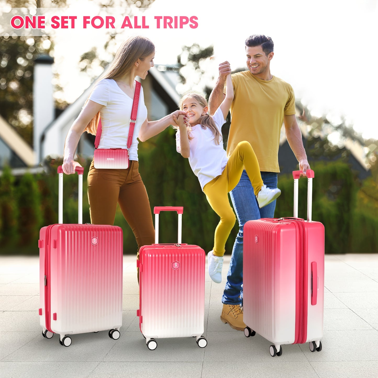 Expandable Hard Shell Luggage With Spinner Wheels TSA Lock