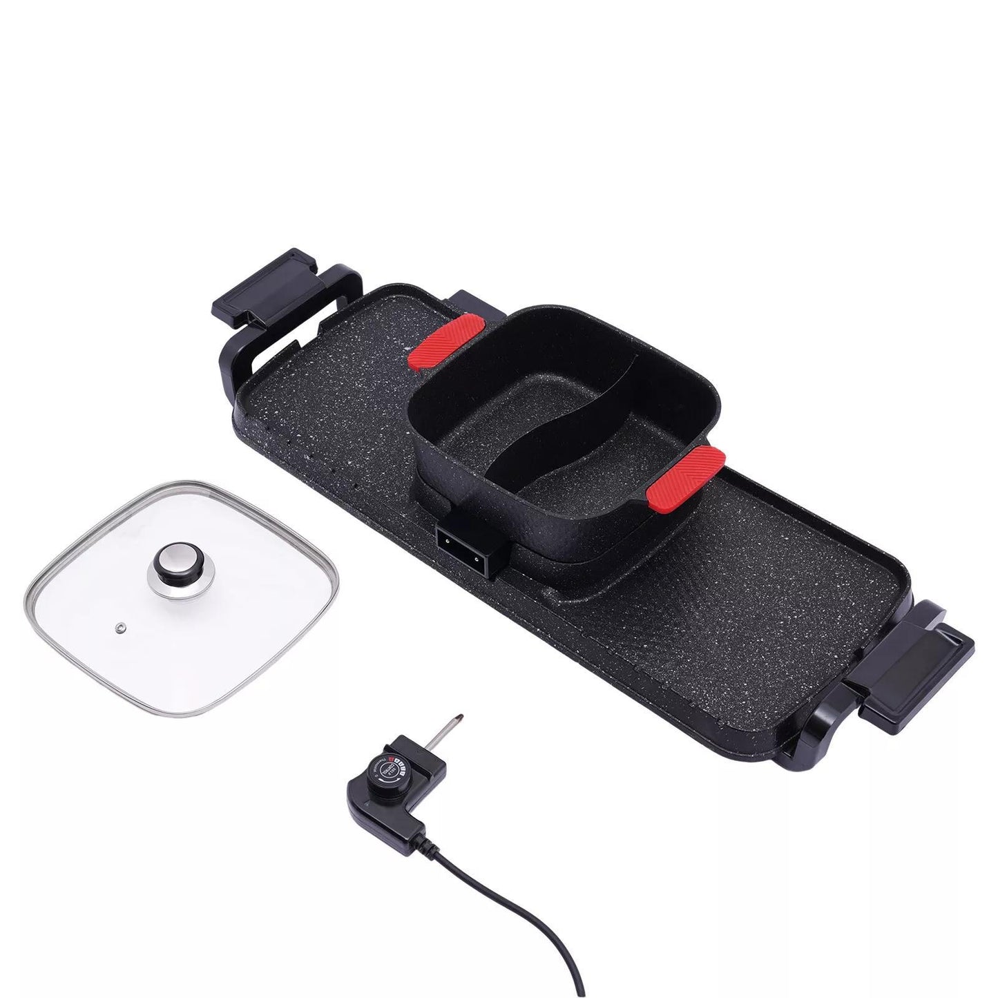 GDRASUYA10 2In1 Electric Grill And Hot Pot Smokeless