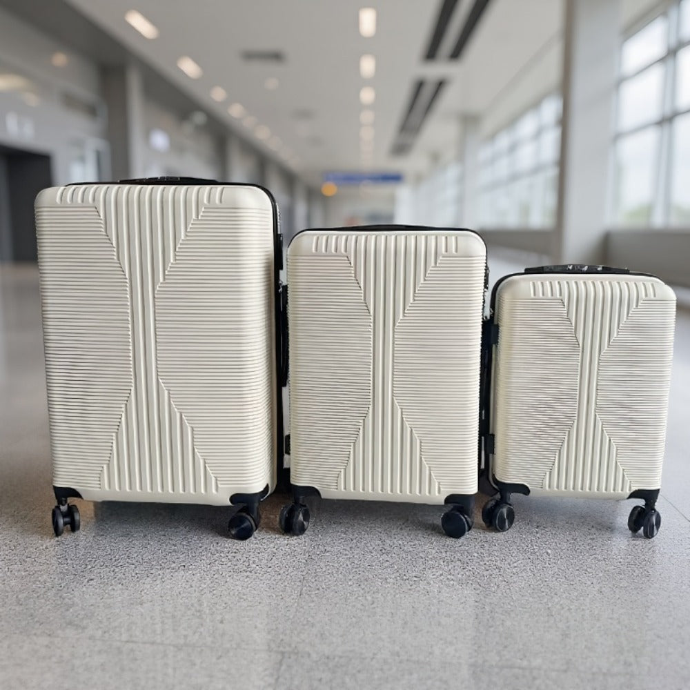 LEADZM Travel Set 3 Piece Hardshell Carry On Double Spinner