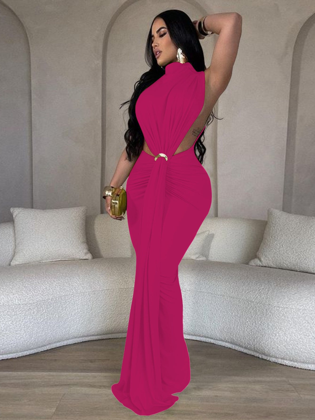Sleeveless Long Skirt Dress Formal And Casual Occasions