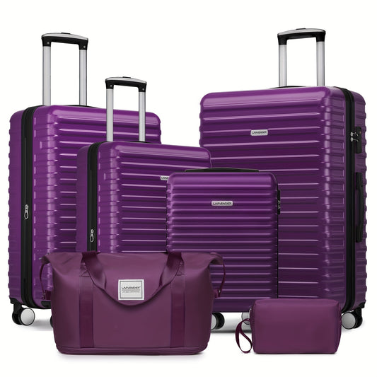 LARVENDER Expandable Hard Shell Luggage Set With TSA Lock