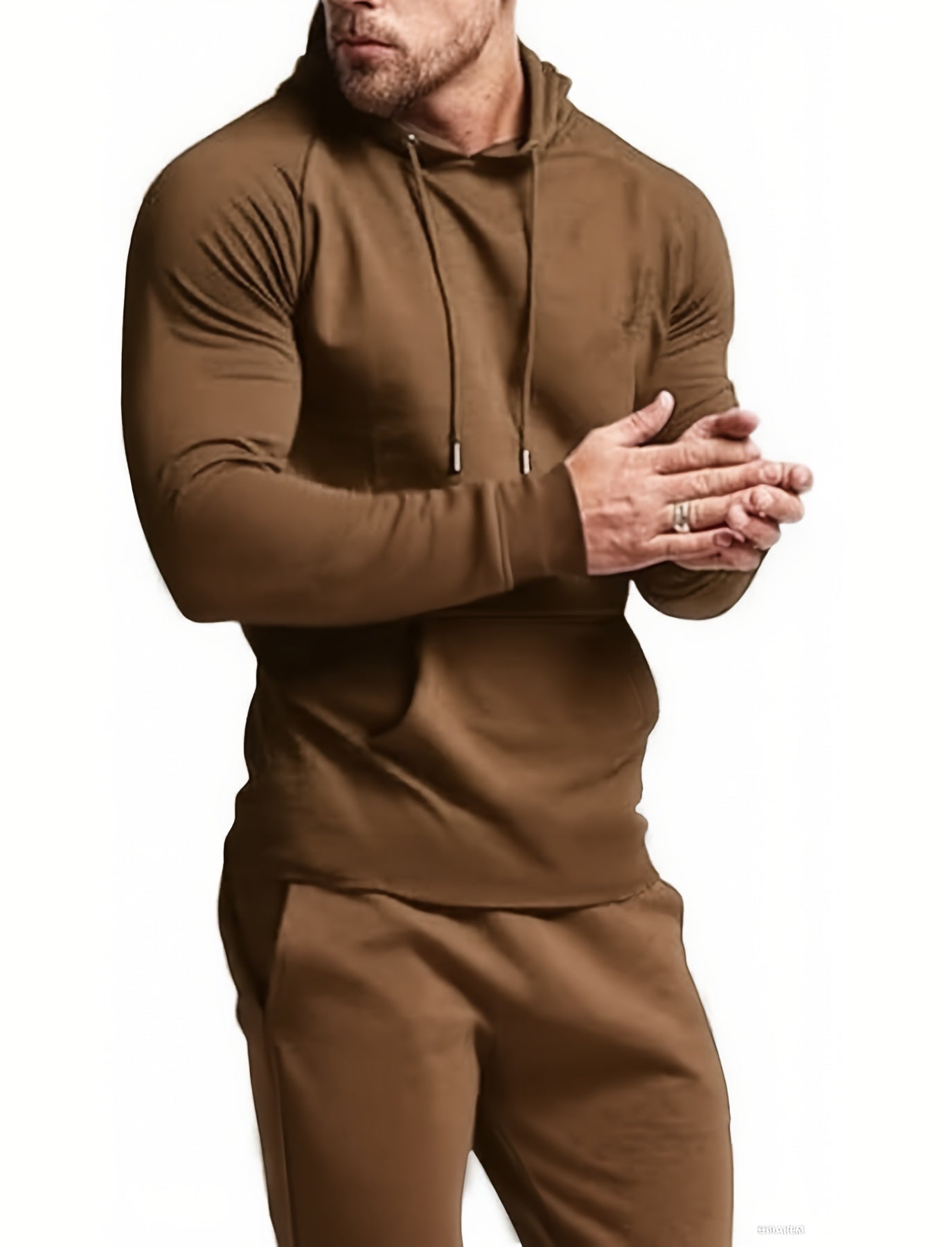 Men's Two Piece Sweatsuit Set Hooded Jogger Tracksuit