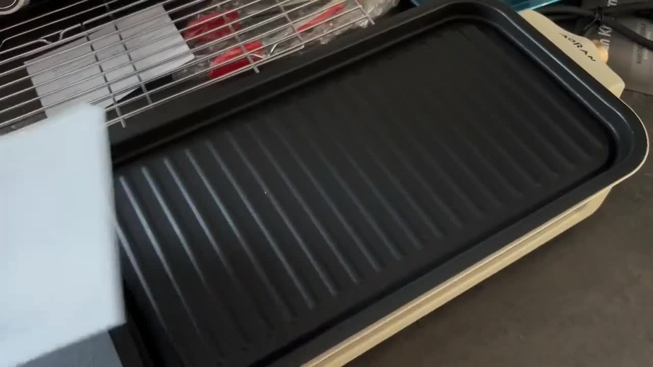 Aoran 2 In 1 Electric Grill And Skillet Nonstick Removable
