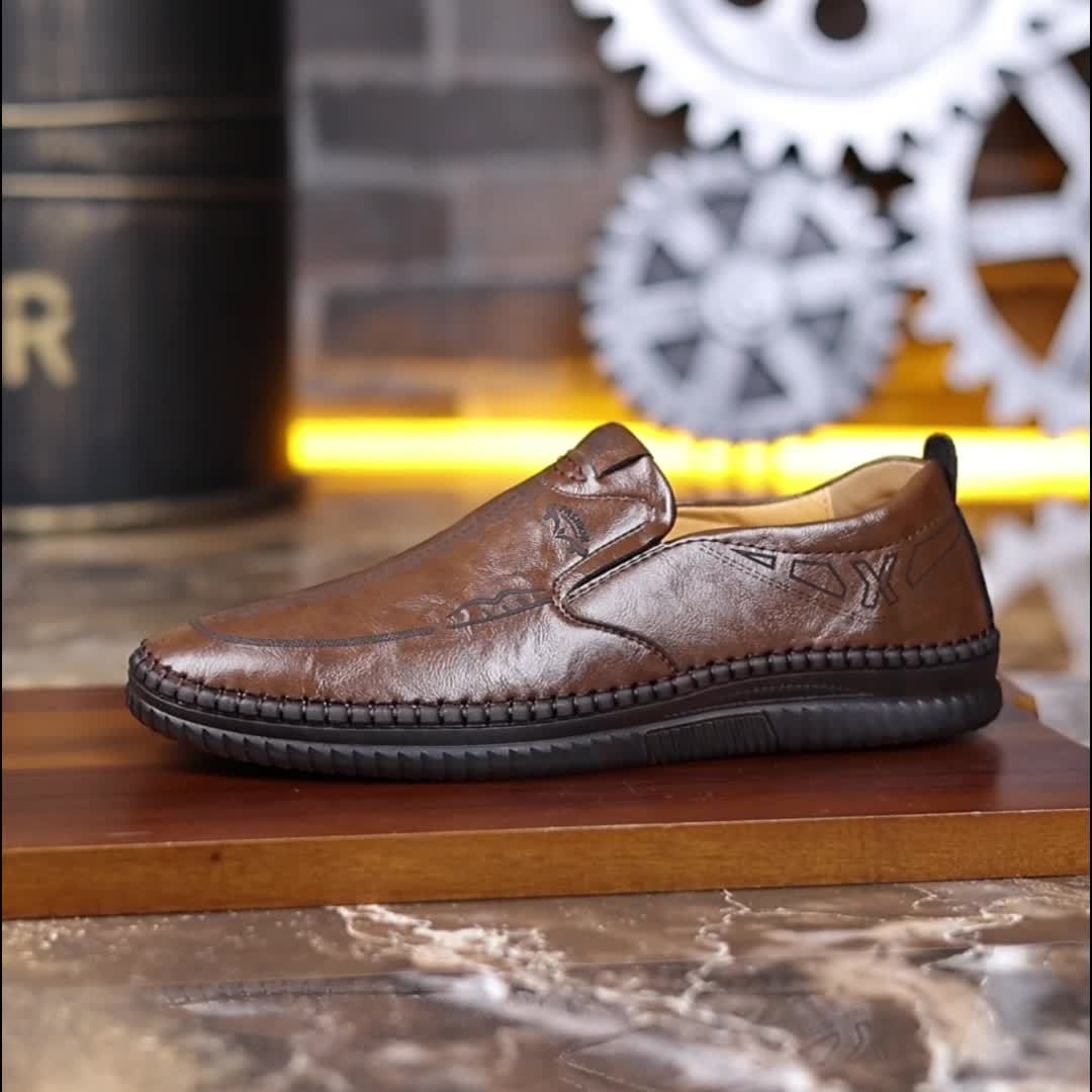 Men's Casual Slip On Shoes PU Upper Rubber Sole All Season